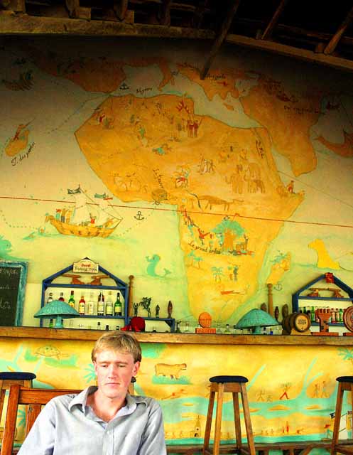 Map in the Awale Plage bar