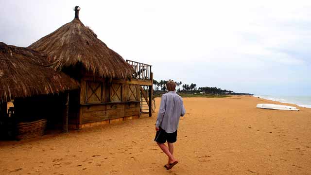 Karl and the closed beach bar