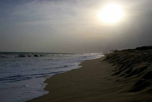 sunset at Ada Foah