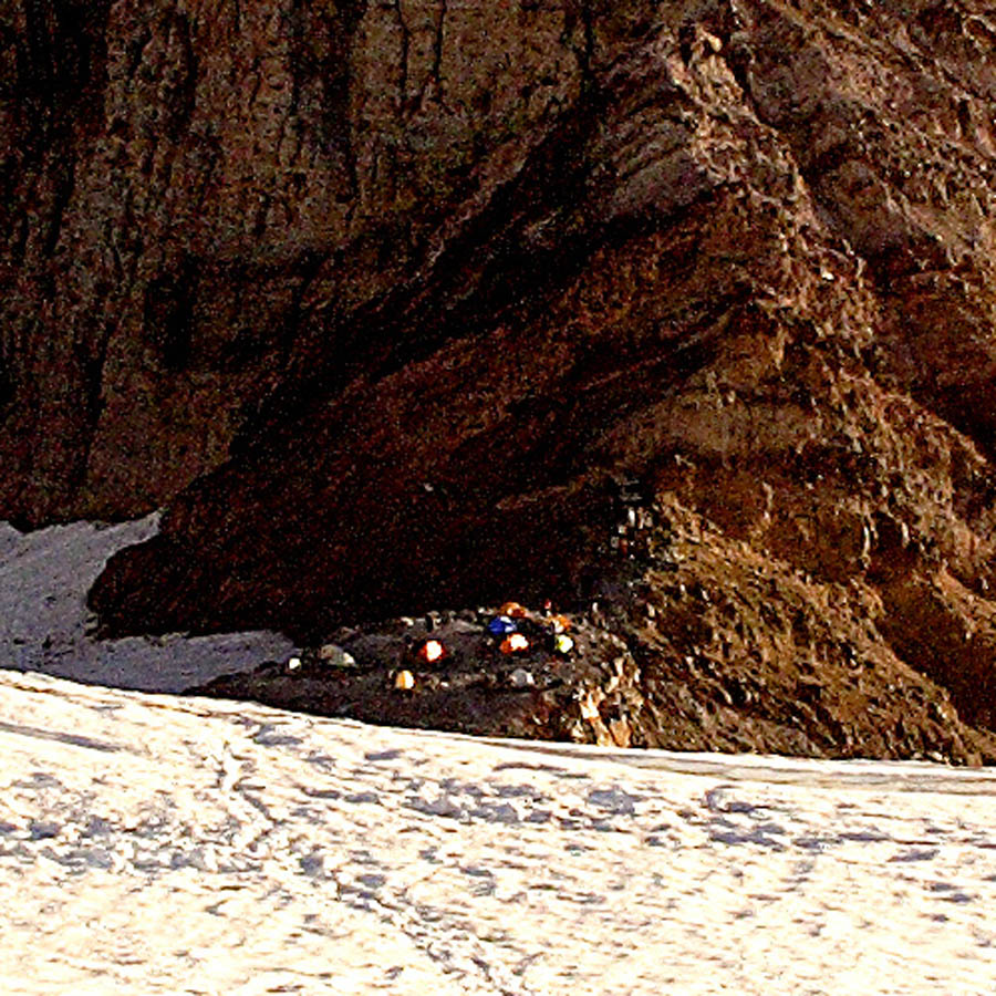 Arriving at Camp Schurman